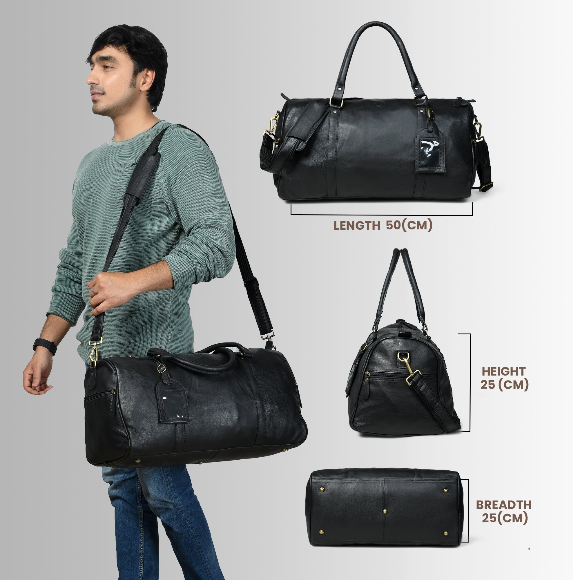 The Voyager Leather Travel Duffel Bag